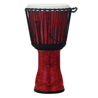 Pearl 12 Inch Rope Tuned Synthetic Djembe - Molten Scarlet