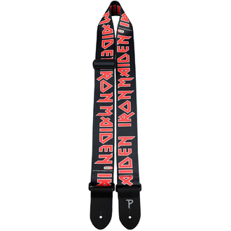 Perris PS1380 2" Polyester "Iron Maiden - Red Logo On Black" Guitar Strap