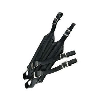 Perris PS2078 Leather Padded Junior-Size Accordian Strap Black