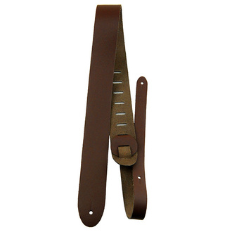 Perris PS2183 2" Basic Dark Brown Leather Guitar Strap with Leather Ends