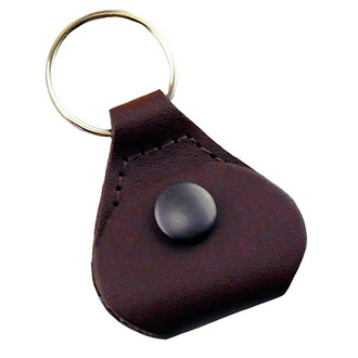Perris PS6674 Guitar Pick Holder Keychain Brown Leather
