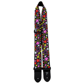 Perris PS6800 2" Hope Collection Stars Guitar Strap with Black Leather Ends