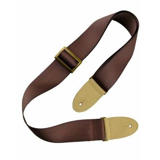 Perris 2" Vegan Collection Nylon-Webbed Guitar Strap Brown w/Cream Ends