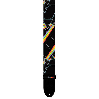 Perris PS8090 2" Polyester Pink Floyd Dark Side Of The Moon All Over Prisms Guitar Strap