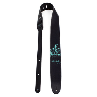 Perris PS8265 2.5" Leather "Elvis" High Res Print On Black Licensed Guitar Strap