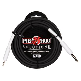 Pig Hog Solutions - 1/4" TRS to 1/8" mini, 20 ft