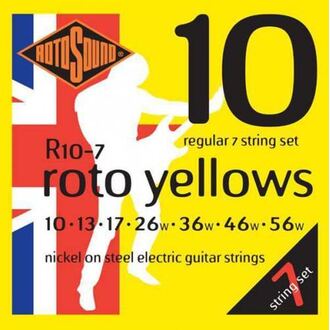 Rotosound R107 Roto Yellows 7-String Electric Guitar Set 10 - 56