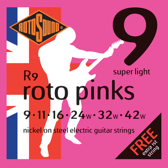 Rotosound R9 Roto Pinks Electric Guitar 9-42 Super Light