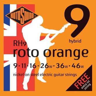 Rotosound RH9 Roto Orange Electric Guitar String Set 2 Pack 9-42