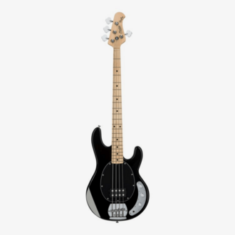 Stingray 4 String Active Bass Guitar Black - Humbucking