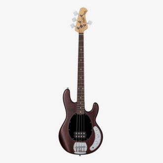 Stingray 4 String Active Bass Guitar Walnut Stain