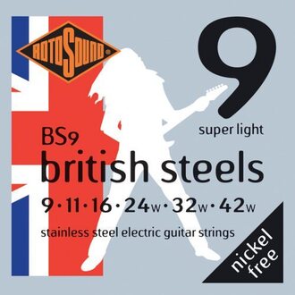 Rotosound BS9 British Steel Electric Guitar String Set 9-42
