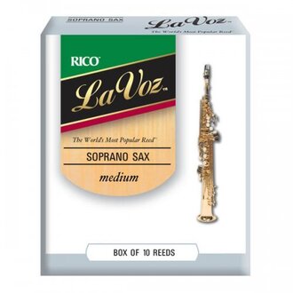 La Voz Soprano Sax Reeds, Strength Medium, 10-pack