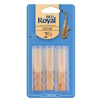 Rico Royal RJB0325 Alto Saxophone Reeds 2.5 Strength In 3-Reeds Pack