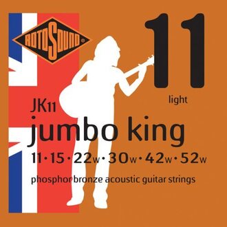 Rotosound JK11 Jumbo King Phosphor Bronze 11 - 52 Guitar String Set
