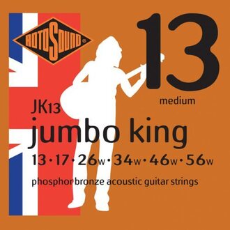 Rotosound JK13 Jumbo King Phosphor Bronze 13 - 56 Guitar String Set