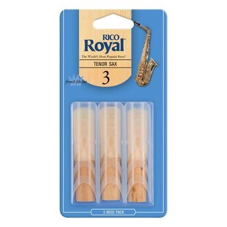 Rico Royal RKB0330 Tenor Saxophone Reeds 3.0 Strength In 3-Reeds Pack