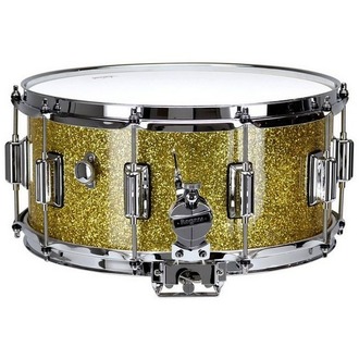Rogers Dyna-Sonic Custom Series Snare Drum in Gold Sparkle Lacquer - 14 x 6.5"