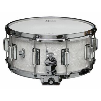 Rogers Dyna-Sonic Beavertail Series Snare Drum In White Marine Pearl - 14 X 6.5"