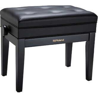 Roland RPB400BK Piano Bench with Cushioned Seat Satin Black