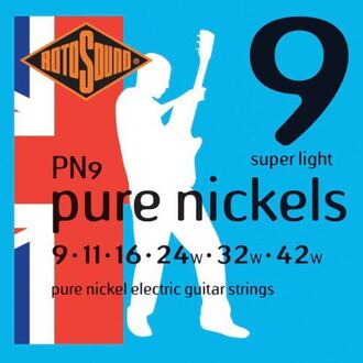 Rotosound PN9 Pure Nickels Electric Guitar String Set 9 - 42