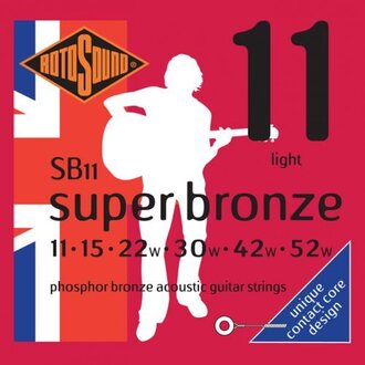 Rotosound SB11 Super Bronze Phosphor Guitar Strings Set 11-52