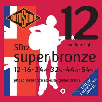 Rotosound SB10 Super Bronze Phosphor Guitar Strings Set 12-54