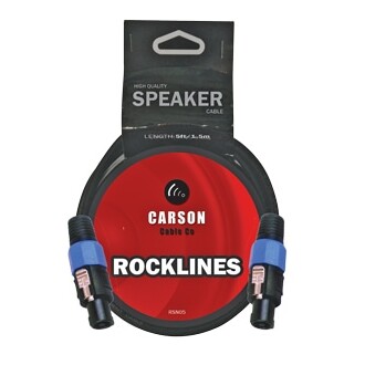 Carson Cable Co 005 Ft Speaker Cable Speakon M Conncectors 7Mm O