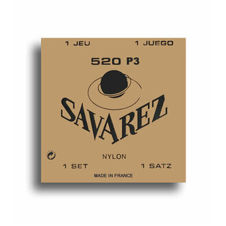 Savarez 520P3 Traditional High Tension Classical Guitar String Set w/Wound G