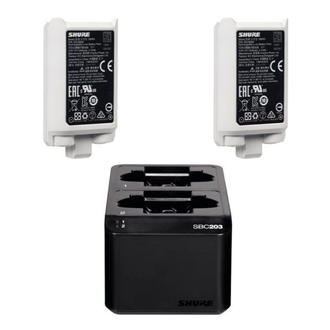Shure Battery Li-ion Rechargeable for SLXD 2x Batteries and 1x SBC203 Charger
