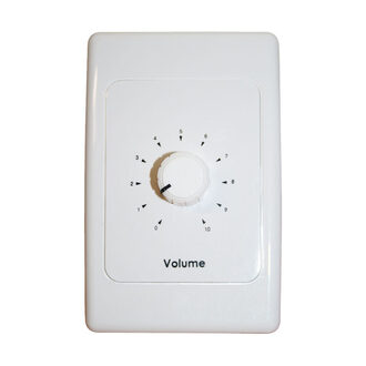 inDESIGN 100 watt Clipsal (Series 2000) wall plate 100v volume attenuator with relay bypass