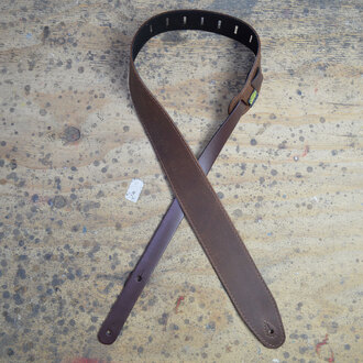 Colonial Leather 2.5″ Sueded Brown Soft Leather Guitar Strap