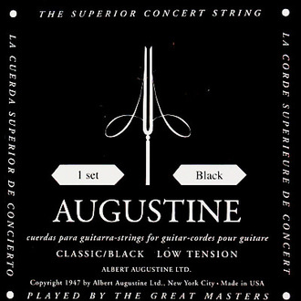 Augustine Black Label Low Tension Classical/Nylon Guitar String  Set