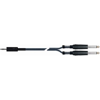 QuikLok 3.5mm Stereo Jack to 2x 6.5mm Mono Jacks 1m Cable