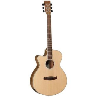 Tanglewood TDBTSFCEPWLH Discovery Exotic Acousic-Electric Guitar Pacific Walnut Left Hand