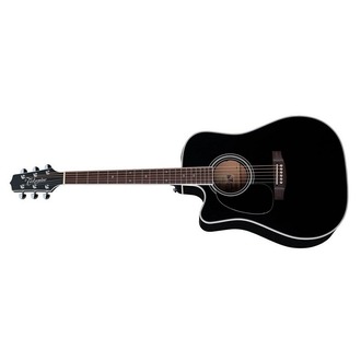 Takamine EF341SC LH Legacy Dreadnought Acoustic-Electric Left Hand Guitar With Pickup Black Finish