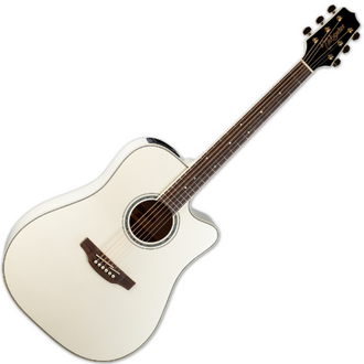 Takamine TGD37CEPW Dreadnought Acoustic-Electric Guitar Pearl White