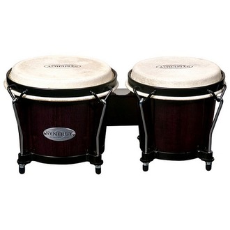 Toca Synergy 6 & 6-3/4-Inch Wood Bongos In Trans Black