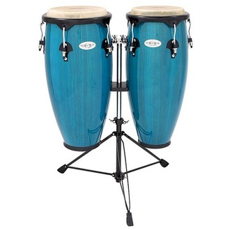 Toca Synergy 10 & 11-Inch Conga Set With Stand In Bahama Blue