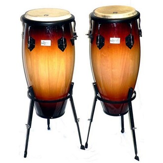 Toca Players 11 & 11-3/4-Inch  Conga Set With Stand In Gloss Sunburst