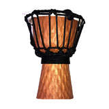 Toca Wooden Mini Series 4" Djembe Carved Cherry Stain Design