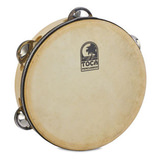 Toca 7-1/2" Wood Tambourine With Head & Single Row T1075H