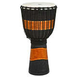 Toca 10-Inch Street Carved Series Wooden Black/Brown Djembe