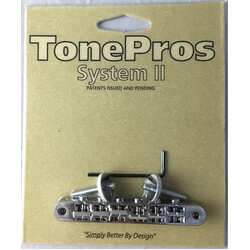 Tonepros Replacement Abr-1 Tune-O-Matic - Chrome (Notched Saddles)