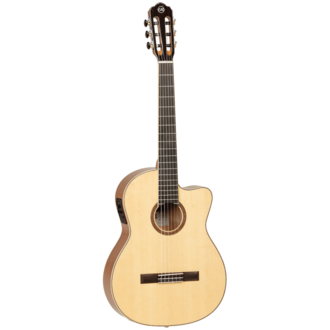 Tanglewood TWEMDC6 Enredo Madera Dominar Solid Spruce Top Classical Cutaway/Electric Guitar
