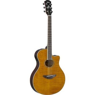 Yamaha APX600FMAMB Flamed Maple Acoustic-Electric Guitar Amber