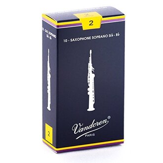 Vandoren Traditional Soprano Saxophone Reed 2.0-Strength 10-Pack