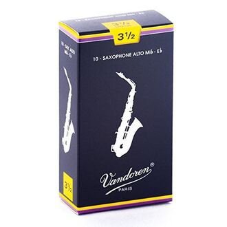 Vandoren Traditional Alto Saxophone Reed 3.5-Strength 10-Pack