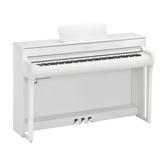 Yamaha Clavinova CLP735WH White Digital Piano with Stool