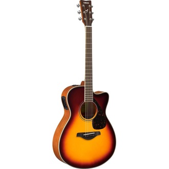 Yamaha FSX820CBS Folk Guitar Acoustic-Electric In Brown Sunburst